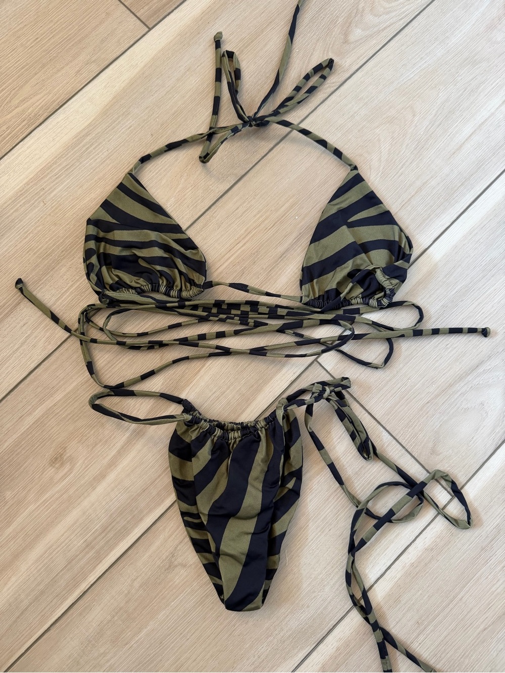 INAMORATA Las Olas Bikini - Olive Zebra